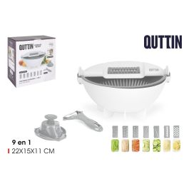 Cortador de Verduras 9 en 1 con Escurridor Quttin (6 Unidades) Precio: 48.50000045. SKU: B1E62K2AYQ