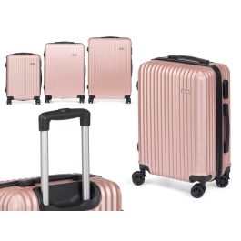 Set 3 Maletas ABS Rosa Arte Regal - 49x76x30 cm, 67x45x26 cm, 57x38x23 cm