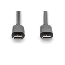 Digitus DA-70841 Cable USB Tipo C a C Macho/Macho, 1m, 3A, 480MBps, USB 2.0, Carga Rápida