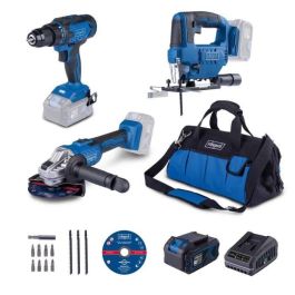 Scheppach Kit de 3 Herramientas + Batería 4 Ah + Cargador + Accesorios + Bolsa - C-JAD Set L Precio: 158.50000056. SKU: B12MNT4MP7