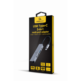 GEMBIRD A-CM-COMBO5-02 Base para Portátil y Replicador de Puertos Alámbrico USB 3.2 Gen 1 Type-C, 87W Power Delivery, Plata Precio: 25.88999974. SKU: S5616423