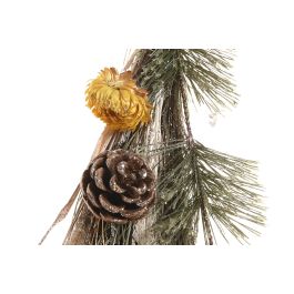 DKD Home Decor Ramo de Navidad Alpina Colgante de Flor Seca Marrón y Verde 6x58x22 cm (Pack de 12 Unidades)