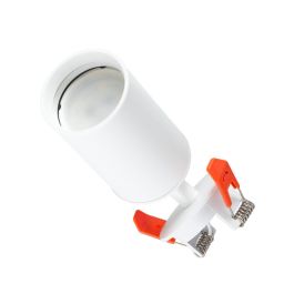 LUM-RGU10-W Spot Empotrable GU10 Blanco Orientable (Sin Bombilla) para Techo Interior, Ideal Salón Dormitorio Cocina Tienda