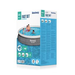 Bestway Piscina Hinchable Adulto Aro Ratan con Depurador 475x84 cm Jardin 57313