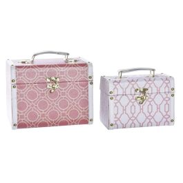 Caja Sixties DKD Home Decor Naranja Blanco 18 x 19 x 24 cm Set de 2 Precio: 19.36242. SKU: S3032127