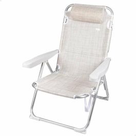 Color Baby Silla de Playa Alta Plegable de Aluminio Blanca con Cojín y Asa 48x60x90 cm ALU+Textilene 1x1 Precio: 42.69000032. SKU: B1CTYNTL7W