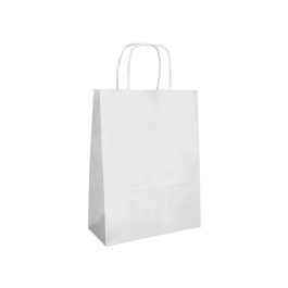 Bolsa Papel Q-Connect Celulosa Blanco L Con Asa Retorcida 320x400X14 mm 25 unidades