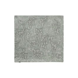 DKD Home Decor Funda Cojín Verde 50x50 cm de Poliéster Diseño Floral con Cremallera Oculta