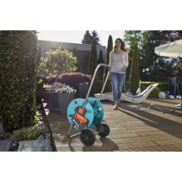 Gardena Aquaroll S Enrollador de Manguera, 40m ø13mm / 30m ø15mm, Conector Antigoteo, Resistente Heladas