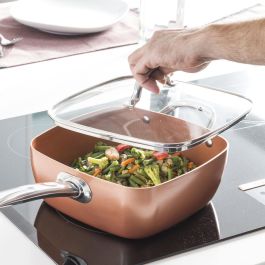 Set de Sartén Multifunción 5 en 1 Copper Coppans InnovaGoods 4 Piezas Set de Sartén Multifunción 5 en 1 Copper Coppans InnovaGoods 4 Piezas