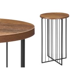 Giftdecor Mesa Auxiliar Redonda Alta de Madera y Metal, Color Natural y Negro, 62.5x30x63.5 cm (Set de 4) Precio: 47.49999958. SKU: B1ABTYV6Y3
