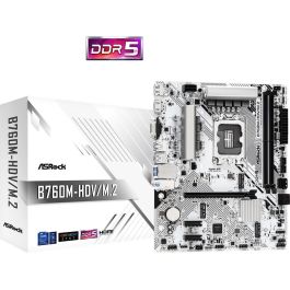 Asrock Placa Base B760M-HDV M.2 LGA1700 DDR5 Micro ATX - Compatible con Intel Core 12ª/13ª/14ª Gen Precio: 113.50000013. SKU: B17S4KHQ9A