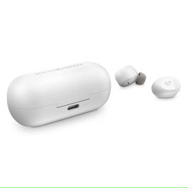 Energy Sistem 451838 Auriculares True Wireless Urban 3 Bluetooth 5.1, 25h Autonomía Total, Carga Inalámbrica Qi, Micrófono, Blanco