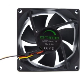 ANIMA AF8 Ventilador 8cm 1800RPM Negro