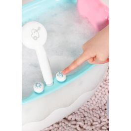 Baby Born Bañera de Baño Electrónica con Ducha, Patito Extraíble, Luces y Sonidos para Niños +3 Años, Azul y Gris