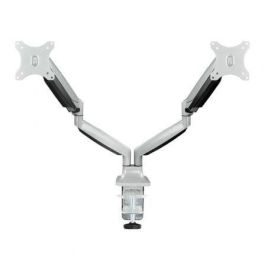 TooQ DB3132TNR-S Soporte de Mesa para 2 Monitores 13"-32" hasta 9kg por Brazo, Giratorio, Inclinable, Altura Ajustable