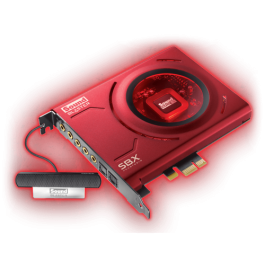 Creative Labs Sound Blaster Z SE Tarjeta de Sonido Interna 7.1 Canales PCI-E Dolby Digital AC3 Rojo - 70SB150000004