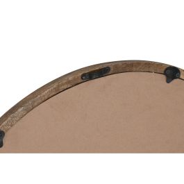 DKD Home Decor Espejo Tropical de Mango y Cristal Natural 60 x 60 cm para Pared, estilo Colonial