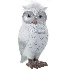 Figura Decorativa Alexandra House Living Blanco Plateado Acrílico Plástico Melamina Búho Precio: 26.49999946. SKU: B1GDXJJV8H