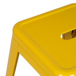 Taburete Amarillo Metal Dallas 42 X 42 X 61,20 cm