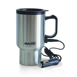 Basic Home Taza de Viaje Eléctrica con Conexión a Cargador de Coche - 17 cm Alto (12 Unidades)