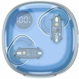 Mars Gaming MHIB2BL Auriculares Inalámbricos Bluetooth 5.4 Intraurales Azules con Micrófono, Estuche de Carga con Pantalla y 24h Autonomía