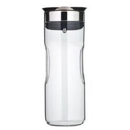 WMF 06.5104.6040 Garrafa de Agua Motion 0.8L, Vidrio Transparente/Plata, Resistente al Calor, con Tapa