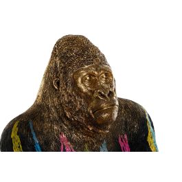 DKD Home Decor Figura Gorila Bandeja Moderno Multicolor Dorado Resina 46 x 50.5 x 38 cm