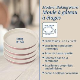Dr. Oetker FAC1703290489406 - Juego de 2 Moldes Redondos Antiadherentes para Tartas y Bizcochos Multicapa - Retro - 18 y 20 cm