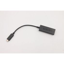 Lenovo USB-C to Ethernet adapter, connects USB-C notebooks to Gigabit Ethernet, supports hot plug, compact design. Lenovo USB-C to Ethernet adapter, connects USB-C notebooks to Gigabit Ethernet, supports hot plug, compact design.