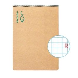 Bloc Escolofi Tapa Dura A4 100H Apaisado Cuadricula 5X5 80G Ecologico 5 unidades Precio: 37.59000036. SKU: B177ZW7475