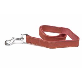 Gloria Correa Oasis para Perro de Cuero Alta Calidad Costuras Reforzadas y Mosquetón Retráctil Robusto 100 cm x 21 mm Rojo
