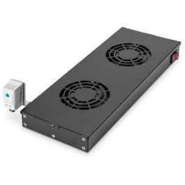 Digitus Unidad de ventilador de techo, 2 ventiladores, negro, para rack 19", 276 m³/h, 483 mm Precio: 190.50000057. SKU: B1GVEEGHJE