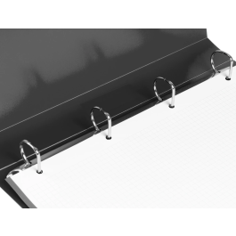 Liderpapel Carpeta 4 anillas 25 mm Polipropileno DIN A4 Negro Opaco