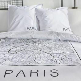 Today TOD3574641256661 Juego de Cama JAVA Algodón 240x220 cm Estampado París Blanco