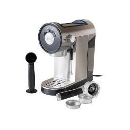 Unold 28636 Piccopresso - Máquina Espresso 0.9L, Café Molido, 20 Bares, Espumador, Negro/Acero Inoxidable