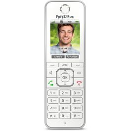 AVM C6 Teléfono DECT Inalámbrico Fritz!Fon, Altavoz, Identificador de Llamadas, 300 Entradas, Blanco