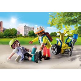Playmobil 71257 Starter Pack Rescate Balance Racer City Life Paramédico Patinador Juguete +4 Años