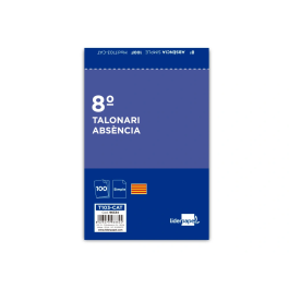 Liderpapel T103 Talonario Ausentes Octavo Original Texto en Catalan