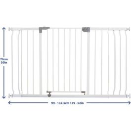 Dreambaby AAAAL83438 Barrera de Seguridad Liberty, 1 Barrera y 2 Extensiones, para Huecos de 126-132,5 cm, Blanco