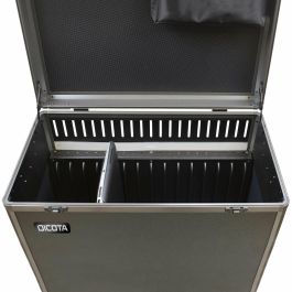 Dicota D32004-CH Carro de Carga y Gestión para 14 Portátiles, Negro, para Suelo con Ruedas y Freno
