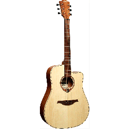 LAG Guitarra Acústica Dreadnought Cutaway Tramontane 70 Natural - Acabado Satinado