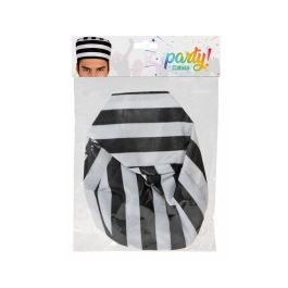 Gorro Preso a Rayas Negro para Adulto - Accesorio para Disfraz de Prisión