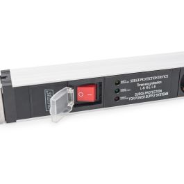 Digitus Regleta de Enchufes PDU 1U 5x Tipo F con Protección Sobrecarga, Filtro de Red y Conmutador 16A 230V
