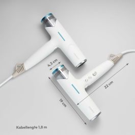 Medion MD19984 Secador de Pelo 1500W, 3 Velocidades, Temperatura 105°C, Blanco
