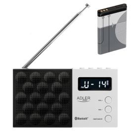 Adler Radio digital AD 1908 PLL FM Bluetooth 5.0, sintonización avanzada, 12,5 x 3 x 7 cm