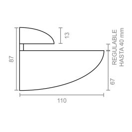 Micel Soporte Pelicano SP07 M31221 Zamak Blanco 110x87mm Pack 2 Unidades