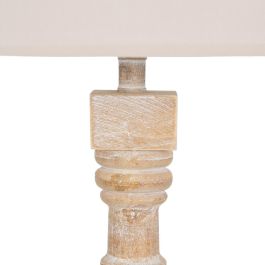 Lámpara Mesa Natural Madera / Tejido 40 X 40 X 82,50 cm