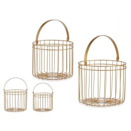 Set 2 Cestas Cilíndricas Dorado Giftdecor - Metal, Oro - 25x35 cm y 21x30 cm Precio: 15.49999957. SKU: S3609569