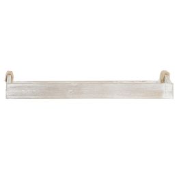 DKD Home Decor Bandeja Oriental de MDF Gris Marrón 30x6x40 cm Set de 2 Modelos Surtidos Diseño Buda